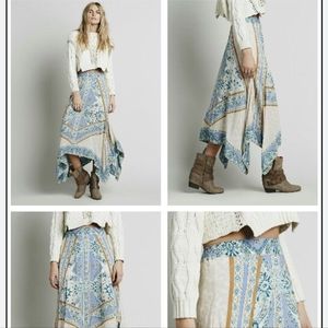 Free People Traveler handkerchief maxi skirt size Small